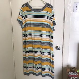 Ava & Viv multicolor T-shirt dress 1x